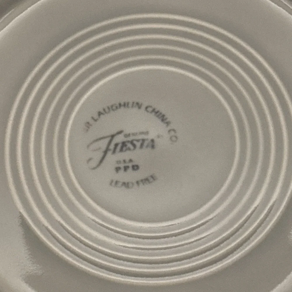 Fiesta Fiestaware Pearl Gray Deep Plate Soup Plate Rimmed Bowl Homer Laughlin Co